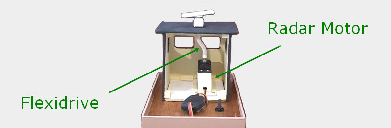 antenna with flexidrive and motor